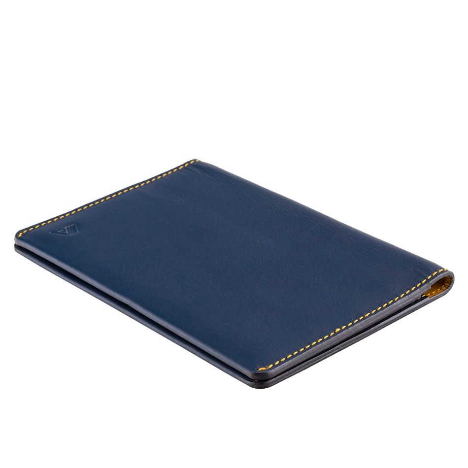 A-SLIM Leather Passport Holder Hoshi - Blue/Yellow